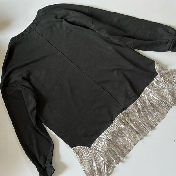 Anthropologie Pilcro Metallic Twofer Tunic Blouse LP - Picture 6 of 10